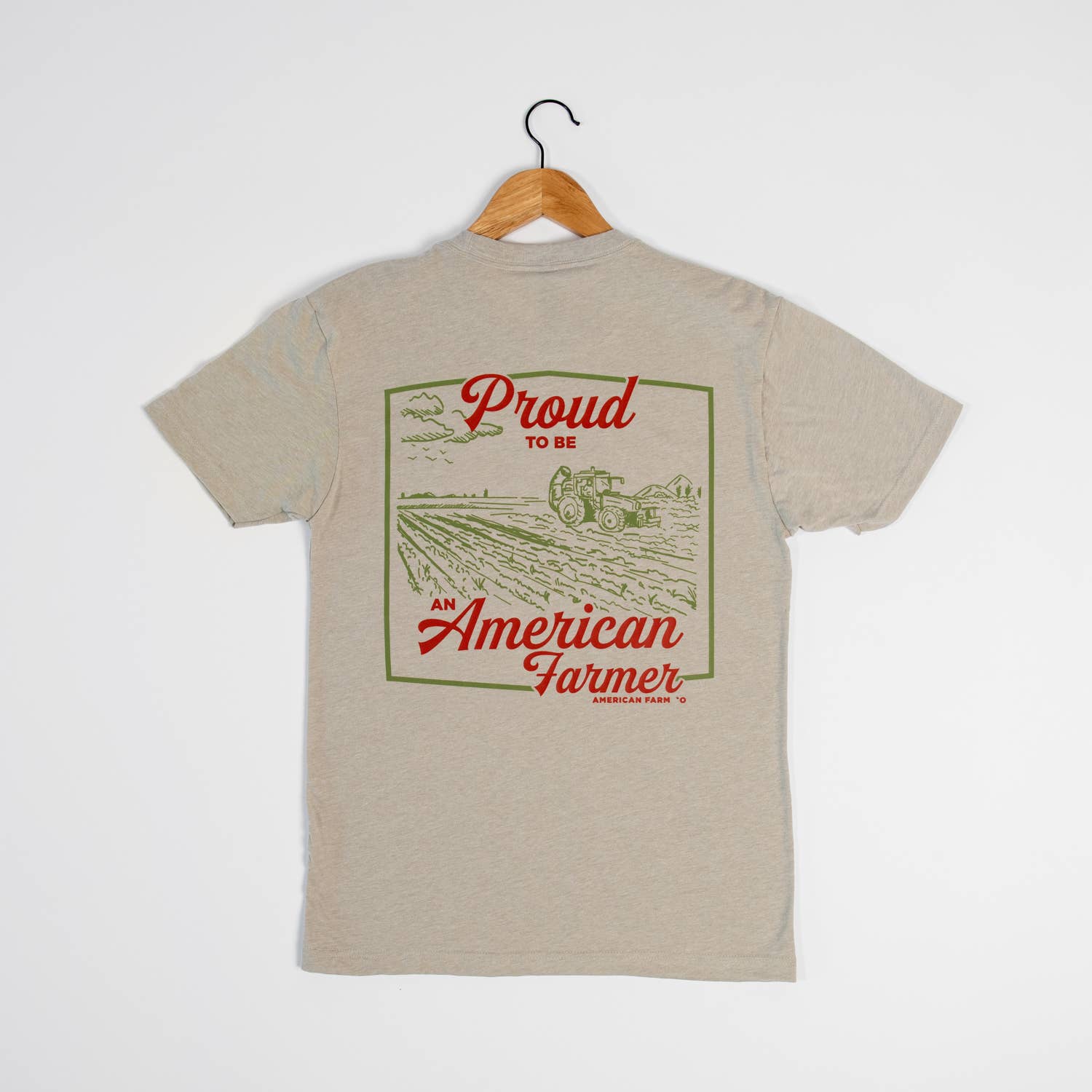 American Farm Company – wholesale Screen printed t-shirt – Men′s – Western 'Proud American Farmer' Stone Graphic Tee6