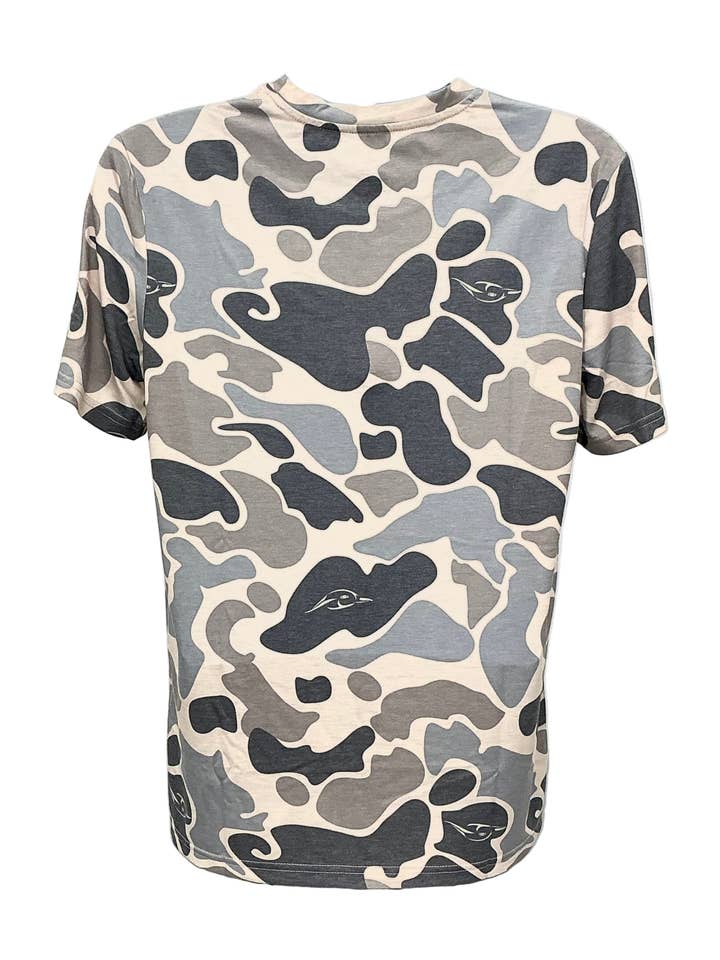 American Flyway Waterfowl – Engroshandel T-shirt – til mænd – AFW Vintage Camo Hardwoods3