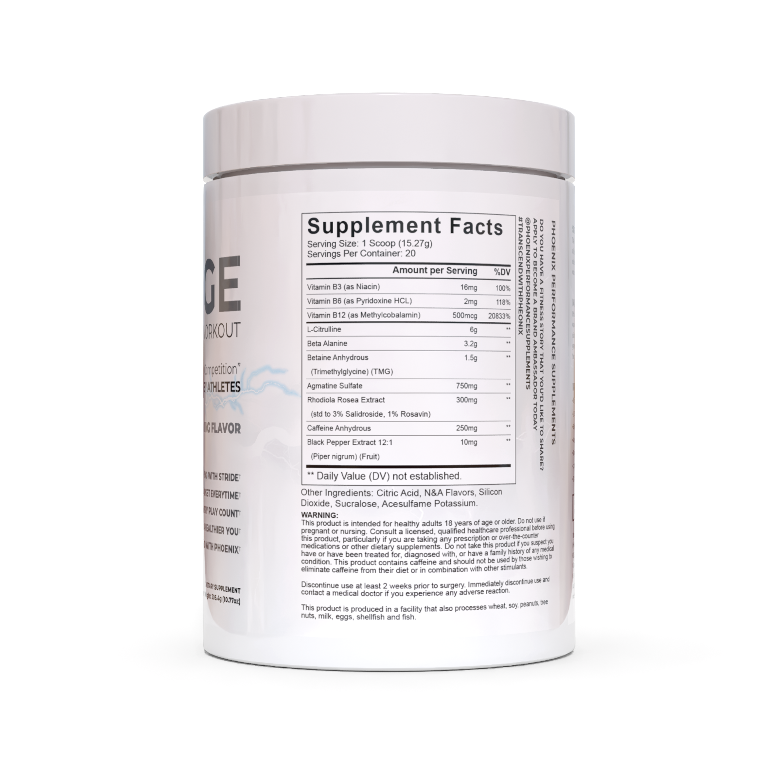 Phoenix Performance Solutions – wholesale Protein/superfood powder – EDGE Pre-Workout1