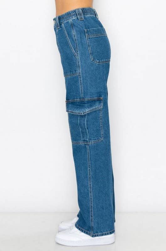 BLUE AGE - Wholesale Jeans - Women's - Teen Skaters Denim Cargo Pant2