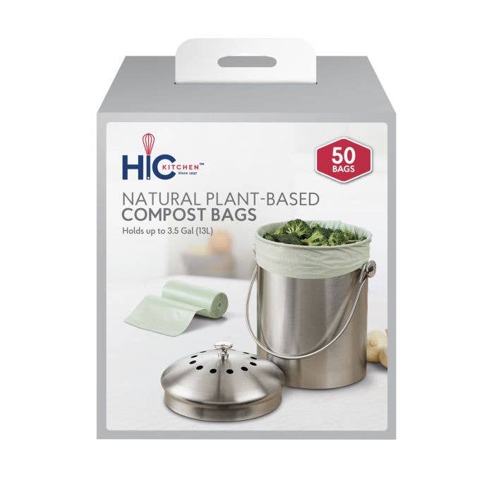 HIC - Harold Import Co. - Wholesale Kitchen Tool/Gadget - HIC Kitchen Natural Plant-Based Compost Bags0