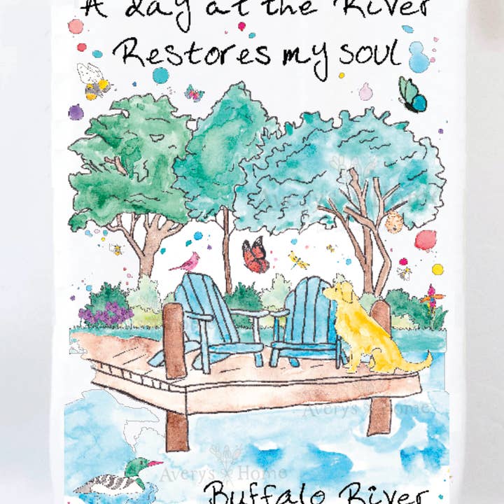 Avery's Home - Wholesale Tea Towel - A Day at the Lake or River Customizable Tea Towel4