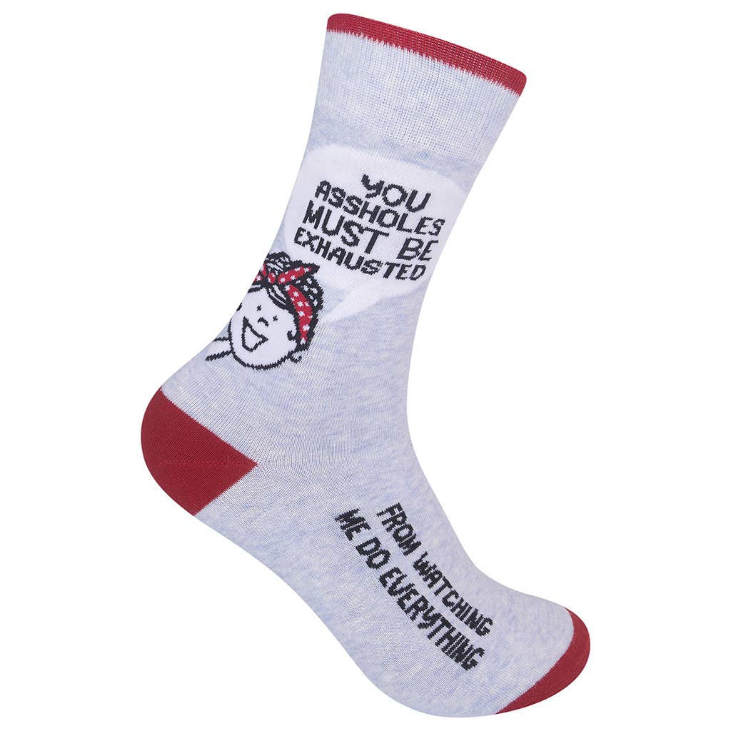 Funatic - About Face Designs - Nice Enough Merch Co - Wholesale Socks - Unisex - You Assholes Socks | Funny Unisex | Funatic9