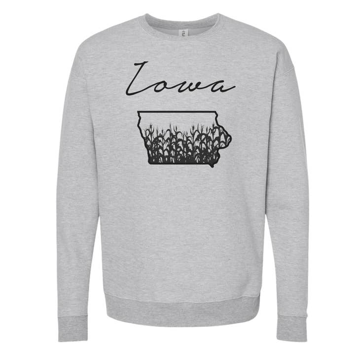 dkhandmade - Wholesale Graphic Sweatshirt - Women's - IOWA CURSIVE Sweatshirts and Hoodies