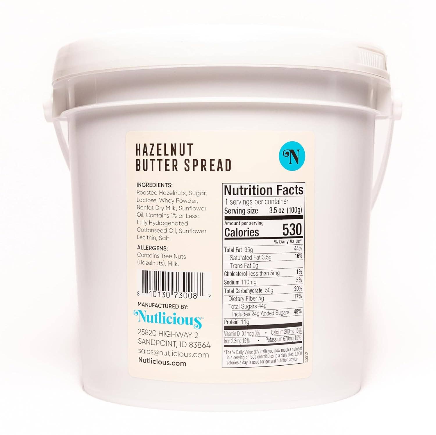 Wholesale Italian Food - Wholesale Nut Butter - Nutlicious, Hazelnut Butter Spread for Food Service (9 lb)2