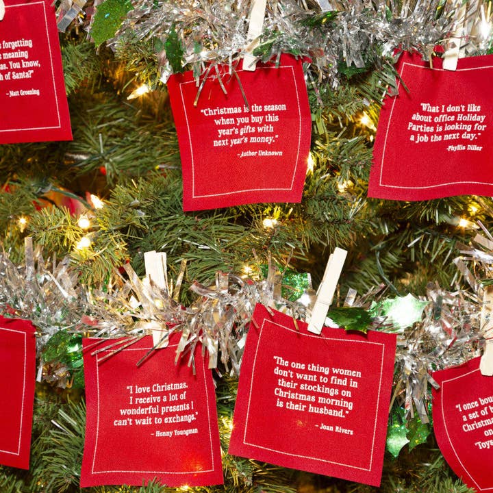 Five Star Napkins Inc. – Großhandel Einweg-Serviette – Weihnachtszitate — Rote Cocktailservietten aus Baumwolle, 50 Stück2