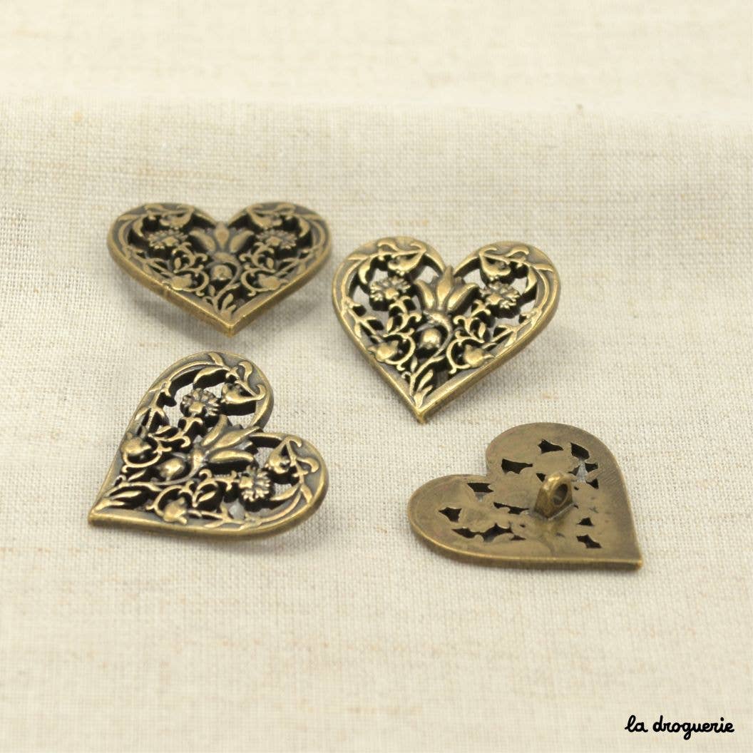 LA DROGUERIE - Wholesale Sewing Button/Snap - "Ti amo" Button 28 mm0