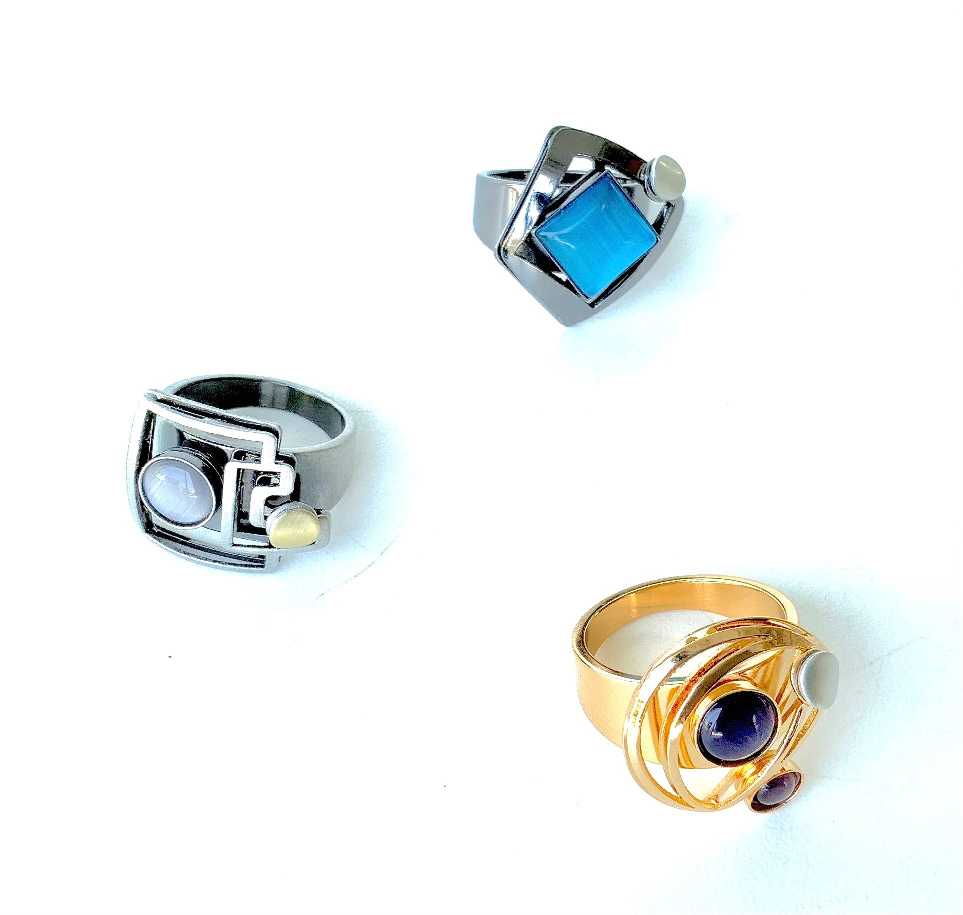 Christophe Poly / Crono Design - Wholesale Jewelry Set - RINGS Prepack (DR12)  - 15 Rings & Free Displays49