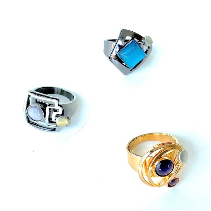 Christophe Poly / Crono Design - Wholesale Jewelry Set - RINGS Prepack (DR12) - 15 Rings & Free Displays49