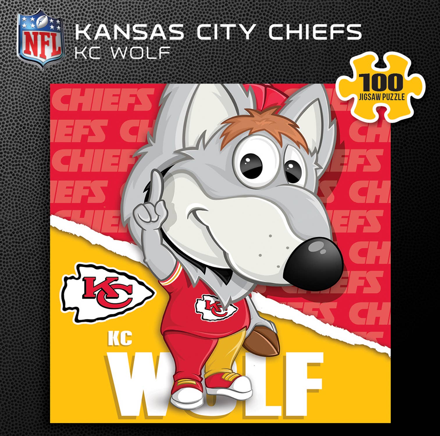 Masterpieces Puzzles - Vente Puzzle – adulte - Puzzle de 100 pièces avec la mascotte des Kansas City Chiefs - NFL2