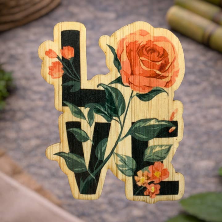 Amour Fleurs pour la vente par Bamboo Wood Stickers