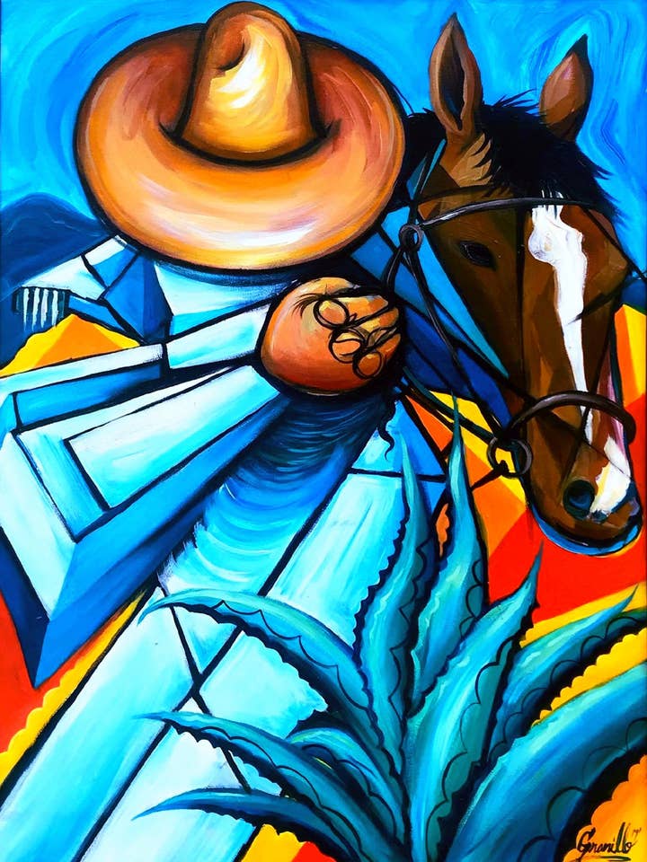 Ranchero/Rancher - Impression giclée archivistique de 9 po x 12 po pour la vente par Chris Granillo Art