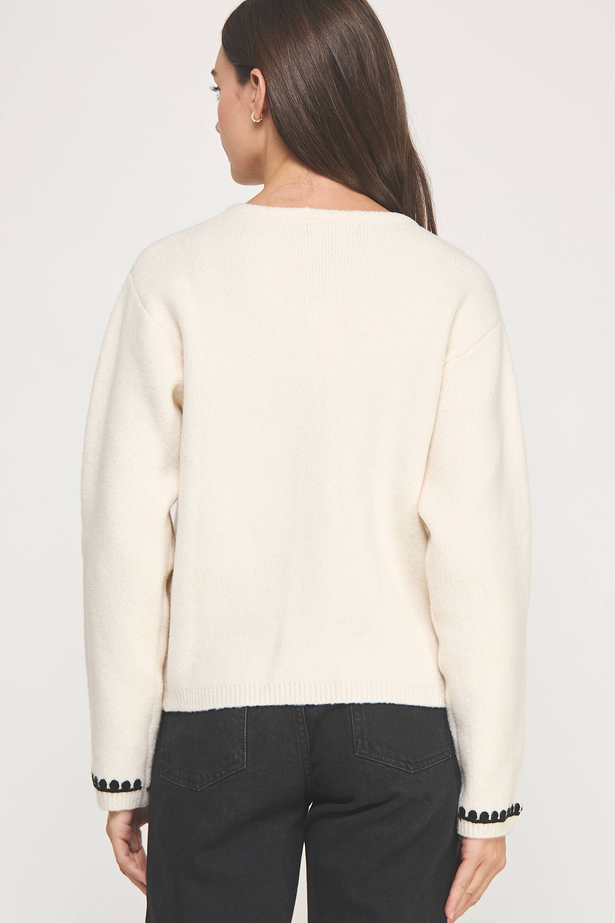 Strut & Bolt – wholesale Cardigan – Women’s – Embroidery Knitted Cardigan Sweater5