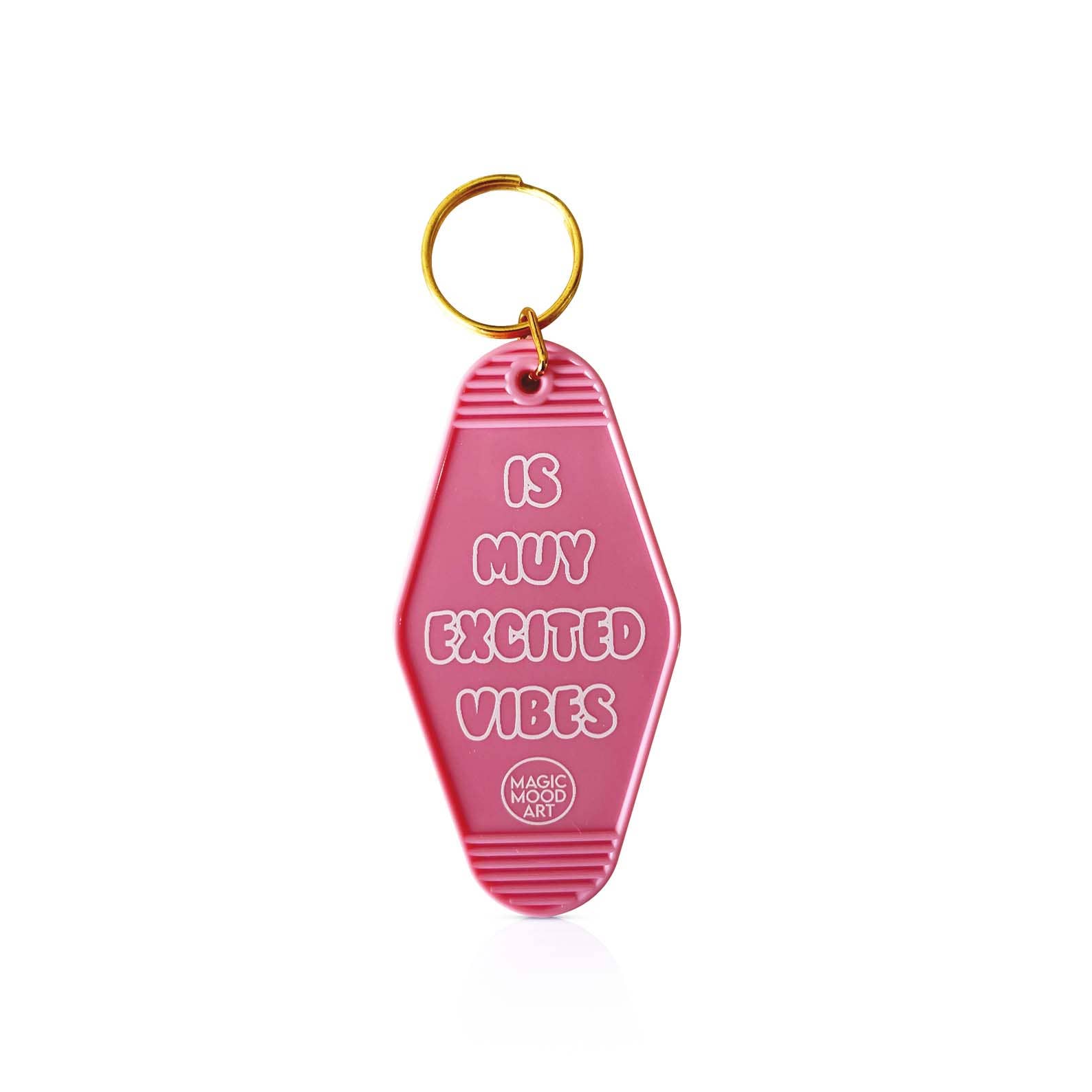 Magic Mood Art - Wholesale Keychain - Women's - Is Muy Excited Vibes Motel Keychain in Pink