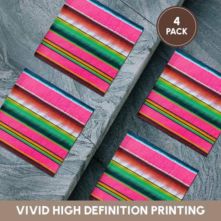 3dRose - Wholesale Coasters - 3dRose, Loreto, Baja California Sur, Mexico. Colorful traditional blanket., Coaster5