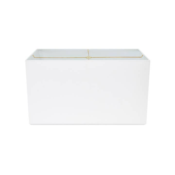 Couture Lamps – wholesale Lampshade – Rectangular White Linen Lamp Shade 20/12 x 20/12 x 12"