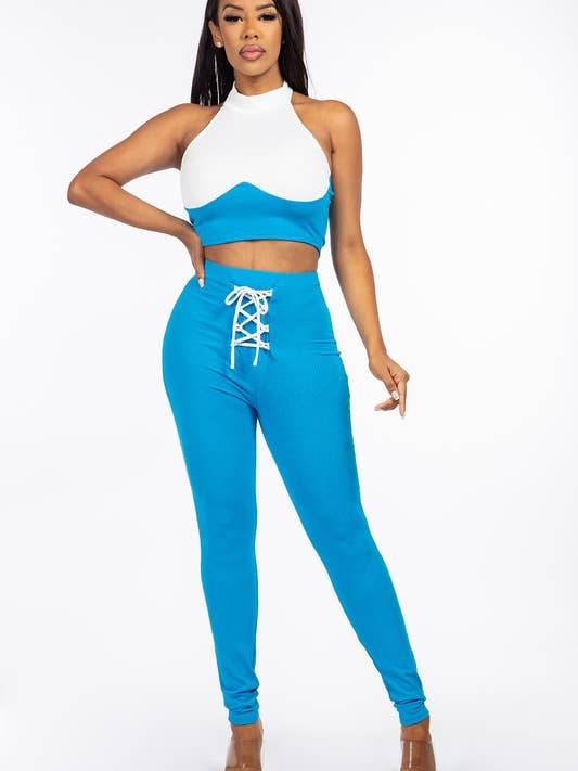 Conjunto Color Block Laced por atacado de Belita Collection