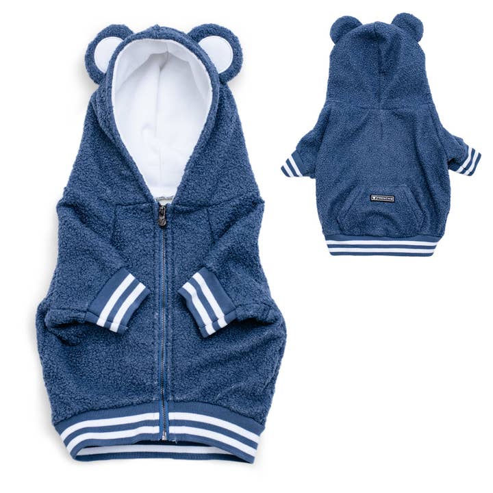 Frenchie - Wholesale Pet Hoodie - Dog - Frenchie Dog Hoodie - Blue Teddy10