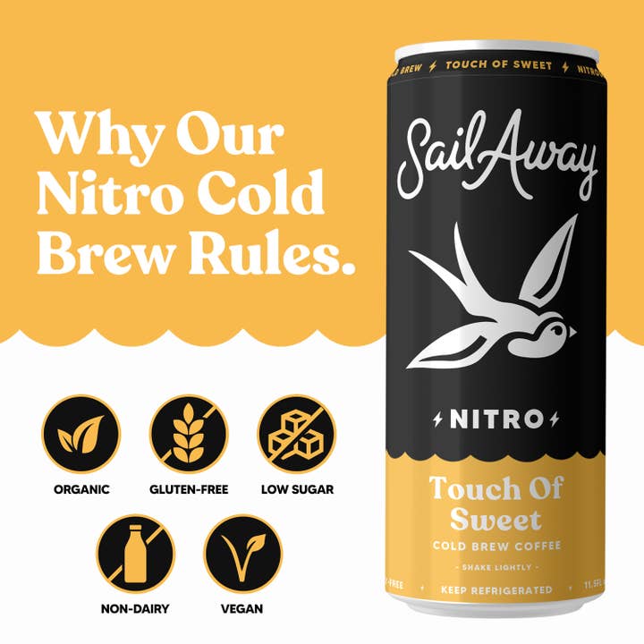 Sail Away Coffee Co. - Wholesale Iced Coffee/Cold Brew - Cold Brew Coffee - Touch of Sweet