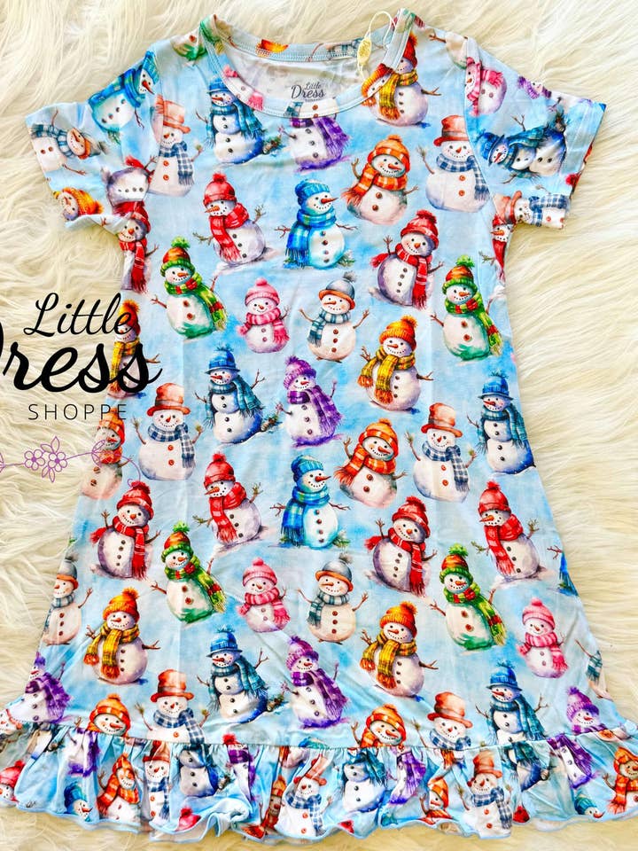 Schneemann Bambus Pyjama Weihnachten für den Großhandel von Little dress shoppe