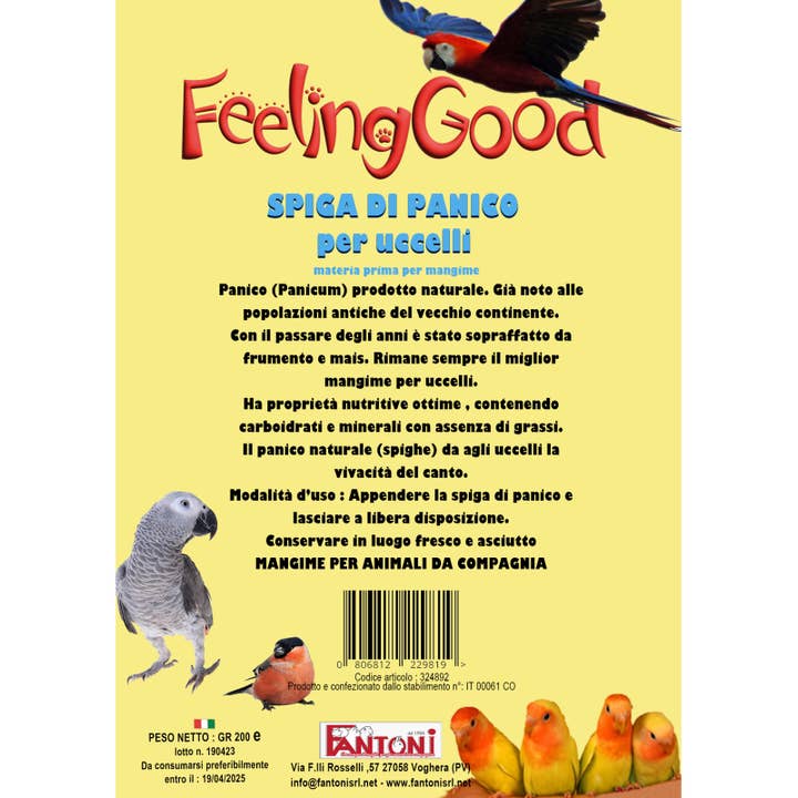 Fantoni s.r.l. - Wholesale Pet Food - Not Cat/Dog - Ears of Panic 200 g1