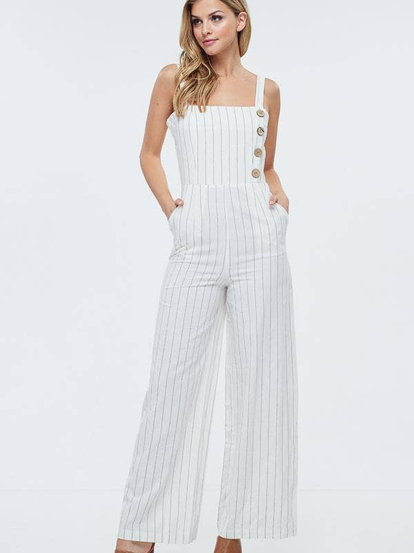 lalamia - Wholesale Jumpsuit - Women's - MJPS811013-WHITE/BLACK