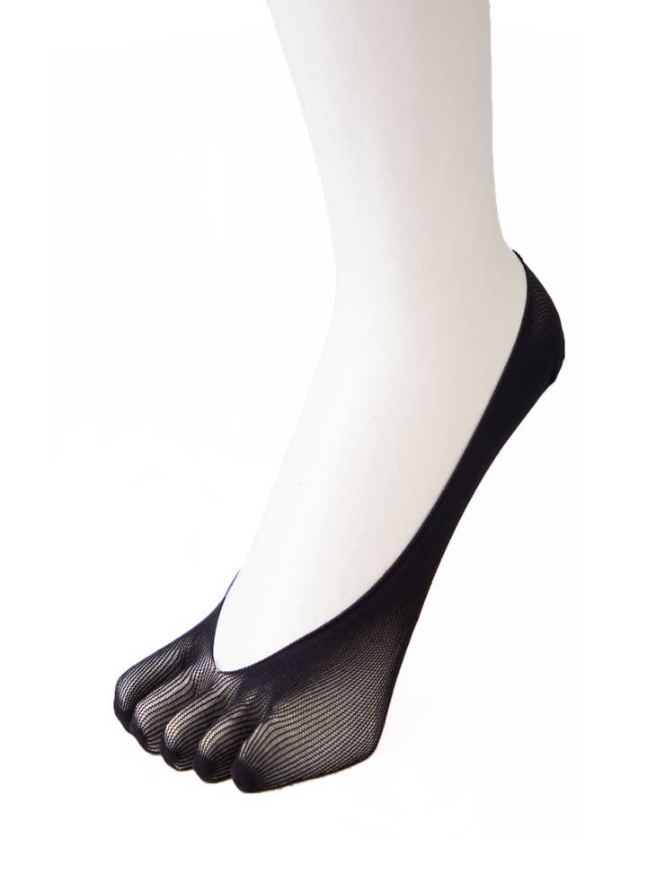 Essential Silk Mid Calf Toe Socks By TOETOE