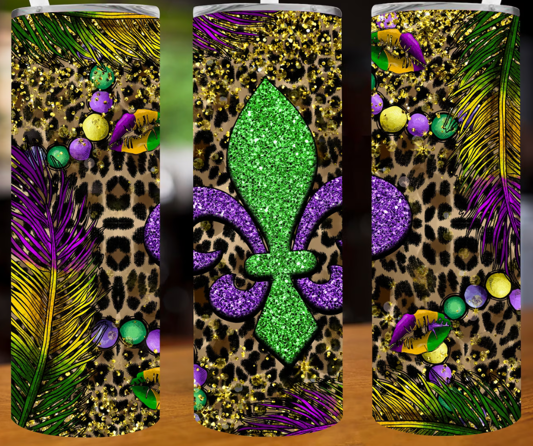 Your Custom Sports - Vendita all'ingrosso Bicchiere/tazza termica - Bicchiere in acciaio inossidabile da 20oz - New Orleans - Mardi Gras0