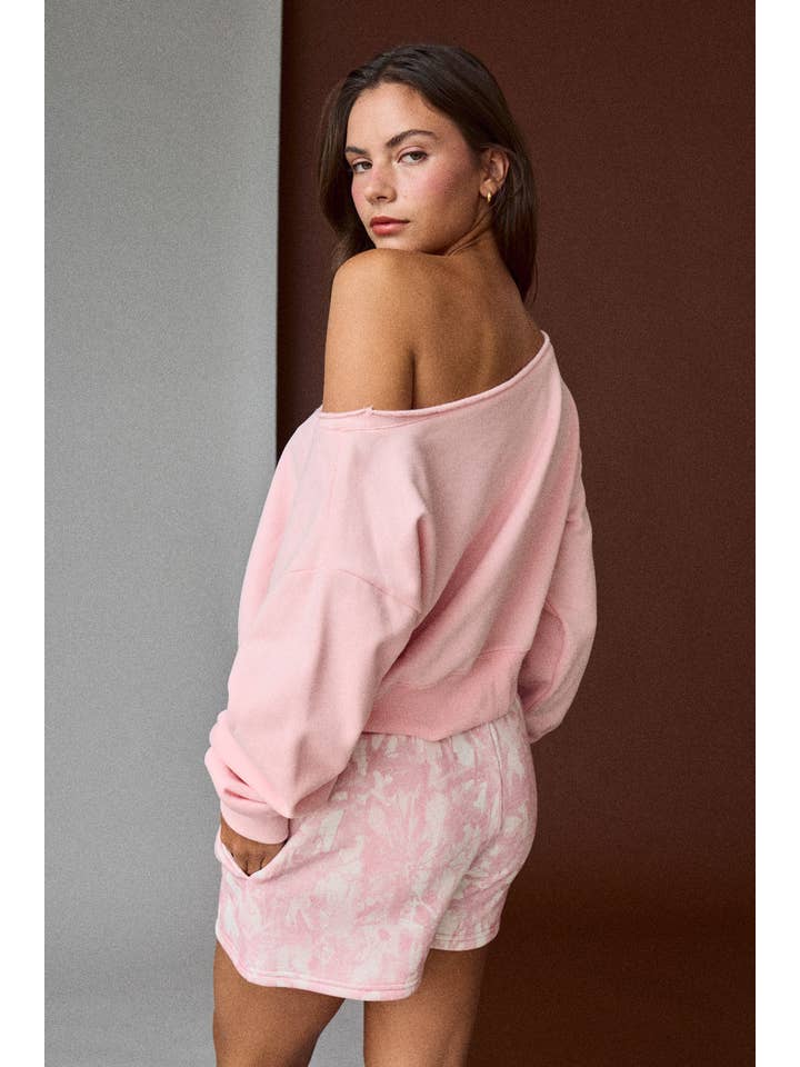 Papermoon - Wholesale Sweatshirt - Women's - PT17835 - Alina Off Shoulder Cropped Sweatshirt30