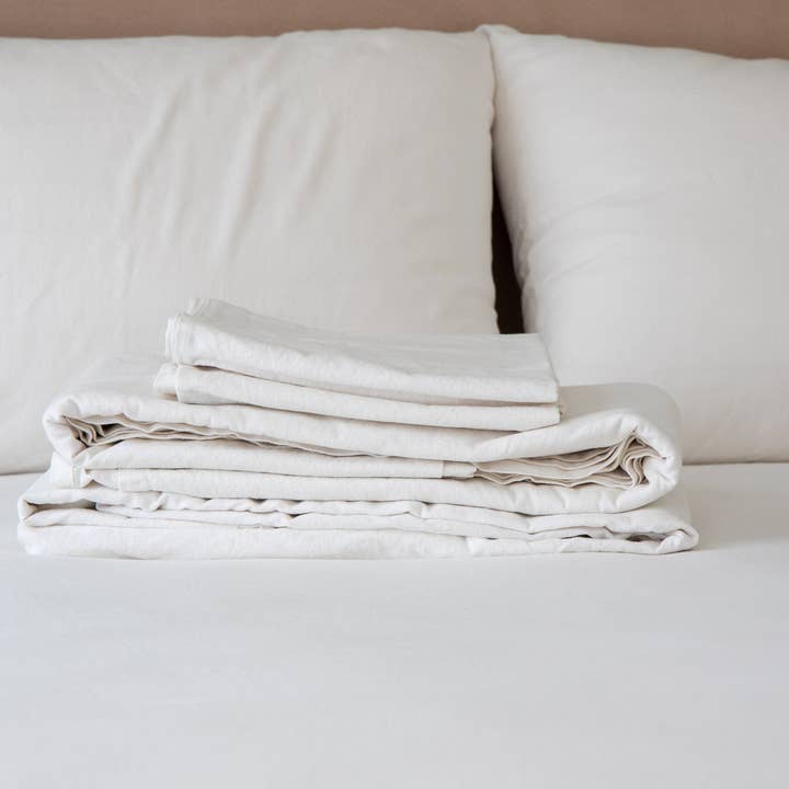 Oasis Fine Linens - Wholesale Sheet Set - Vintage Washed Linen Sheets