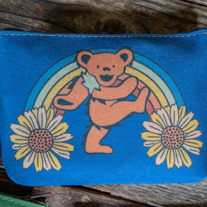 Regnbuens Ende | Håndtrykt MEDIUM Lærredspung for engroshandel hos In Blue Handmade