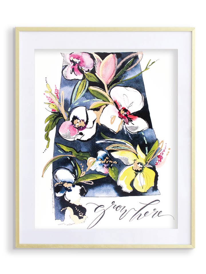 Alabama Grow Here Print for wholesale by Whitney Winkler