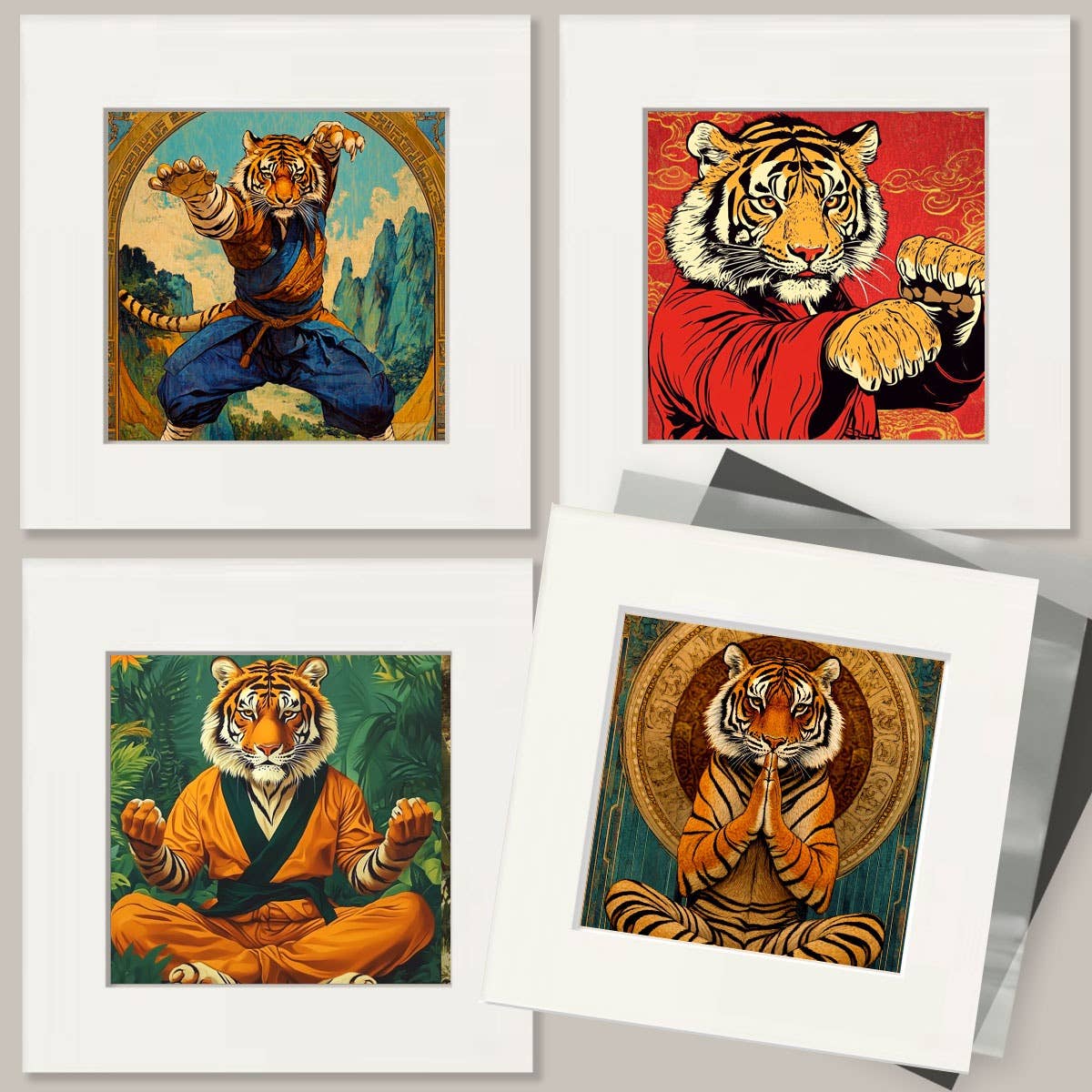 Mowbi - Wholesale Art Print - Tiger Dance #2 - Martial Arts Wall Art Prints – 8″x10″ Artwork for 11″x14″ Frame2