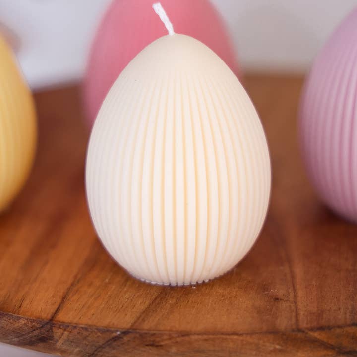 Niki Candle - Venta al por mayor Velas de diseño llamativo - Huevo de Pascua acanalado