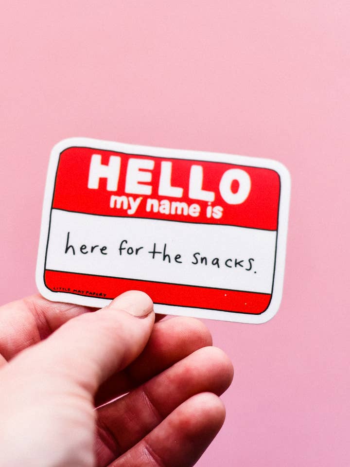 Vinilo adhesivo Here For The Snacks para venta al por mayor de Little May Papery