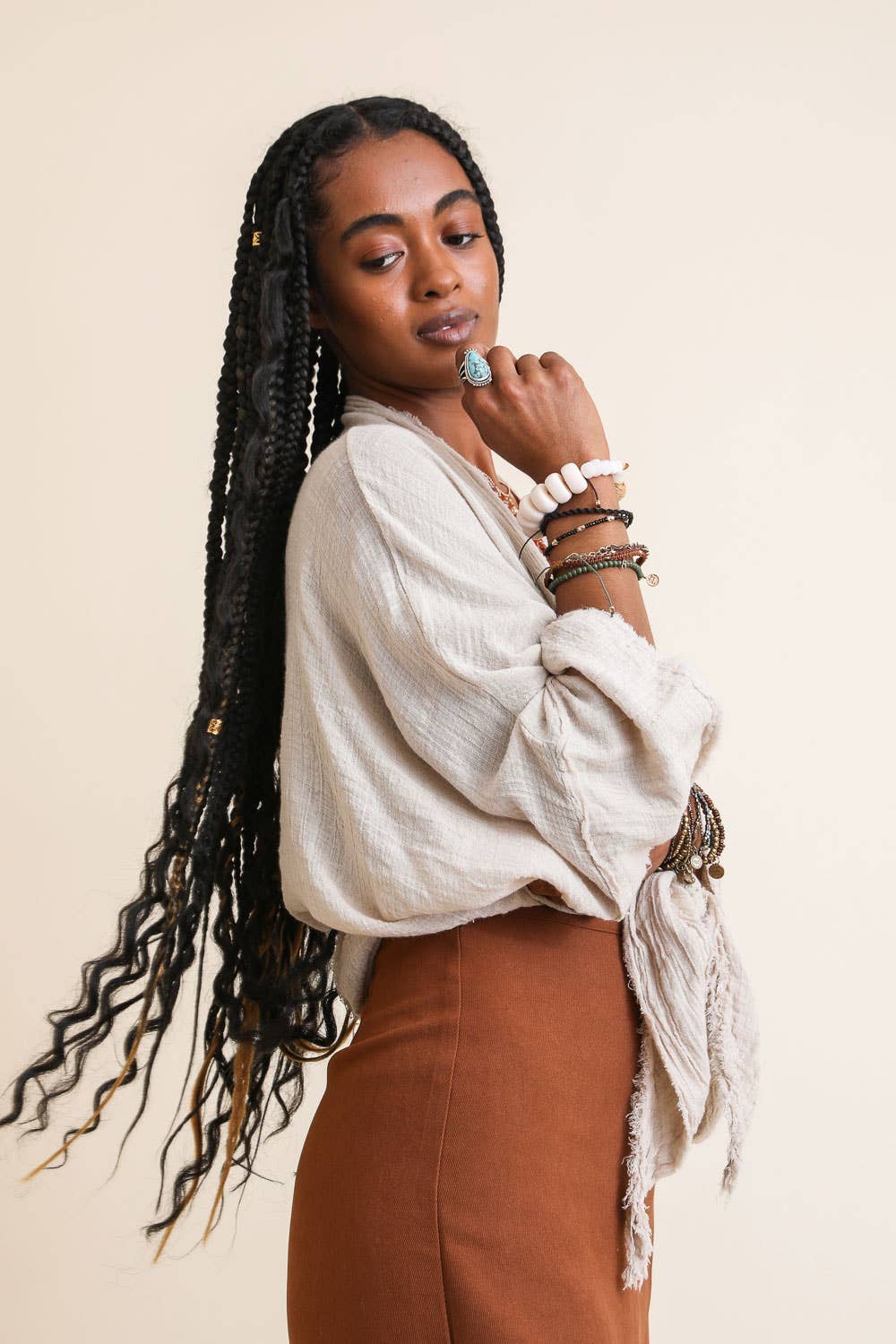 Leto Accessories - Wholesale Kimono - Women's - 🌸 Boho Chic Kimono Wrap - Flowy Sleeves & Lightweight6