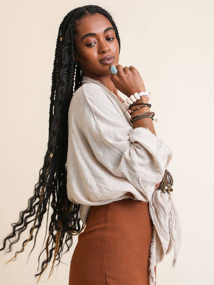 Leto Accessories - Wholesale Kimono - Women's - 🌸 Boho Chic Kimono Wrap - Flowy Sleeves & Lightweight6