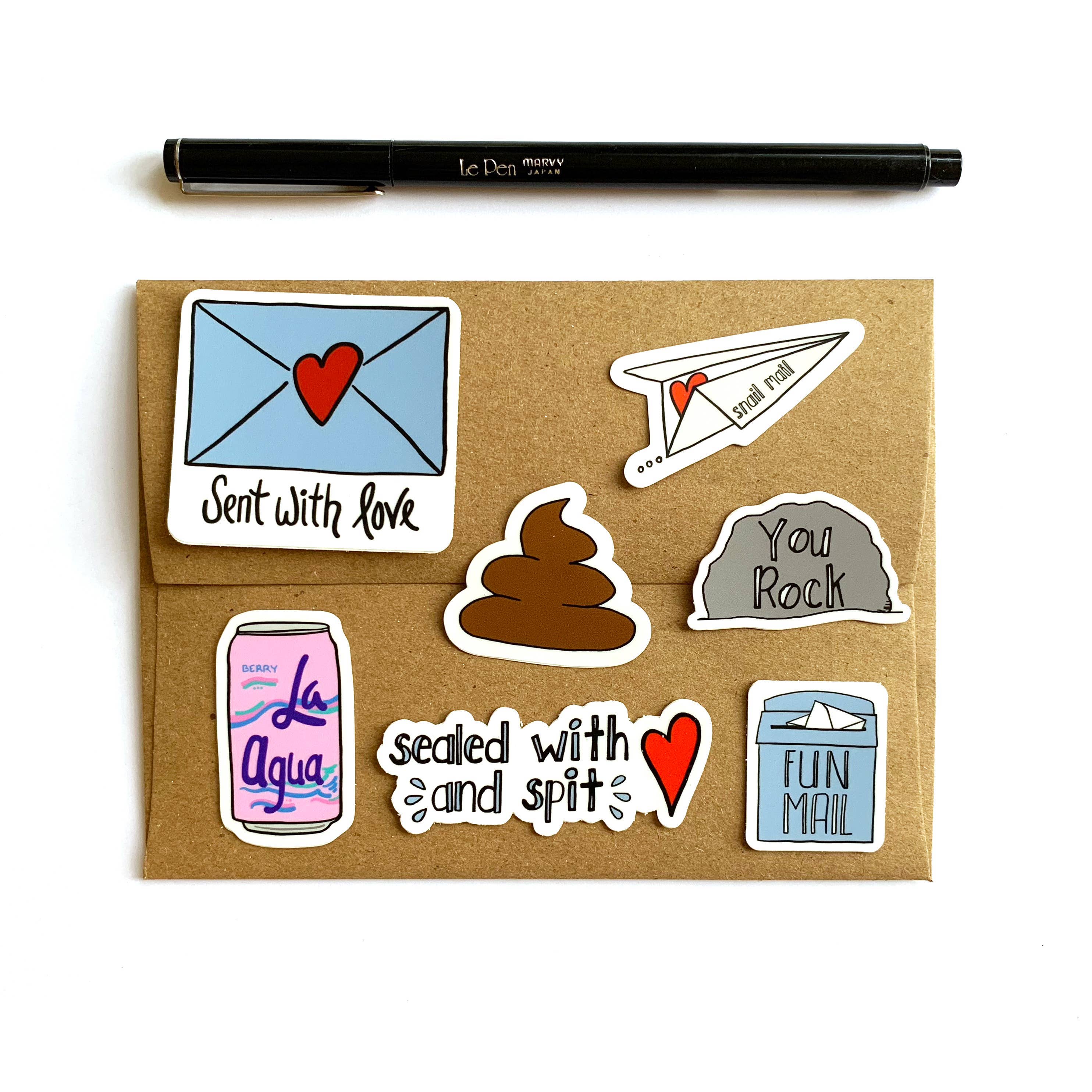 Yellow Daisy Paper Co. - Wholesale Sticker - Snail Mail Paper Plane Vinyl Stickers2