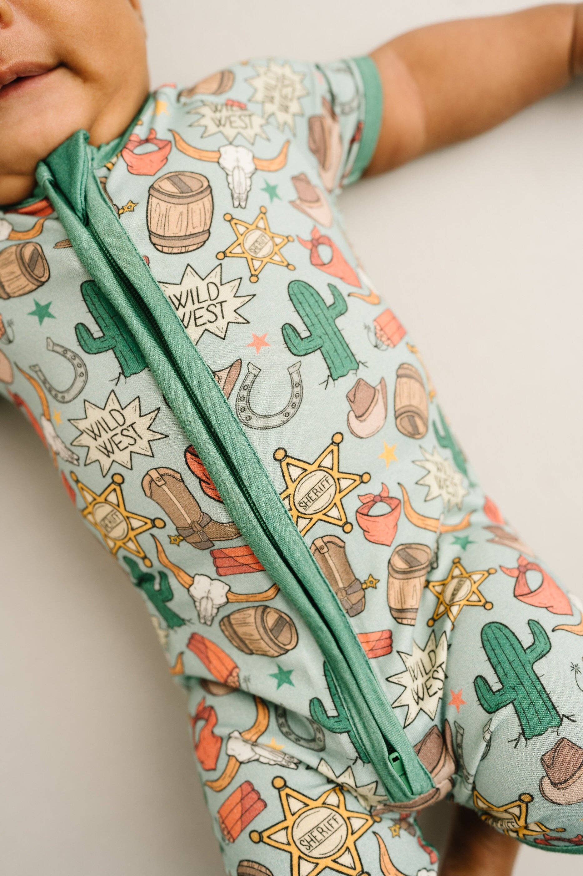 Little One Shop - Wholesale Jumpsuit - Baby - Western Bamboo Short Romper6