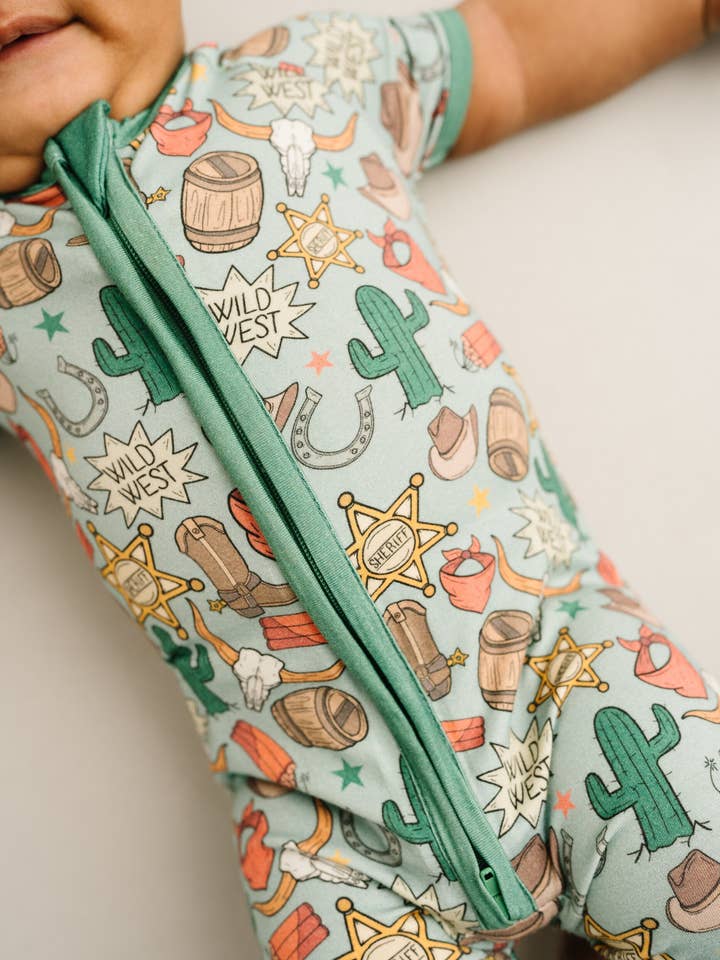 Little One Shop - Wholesale Jumpsuit - Baby - Western Bamboo Short Romper6