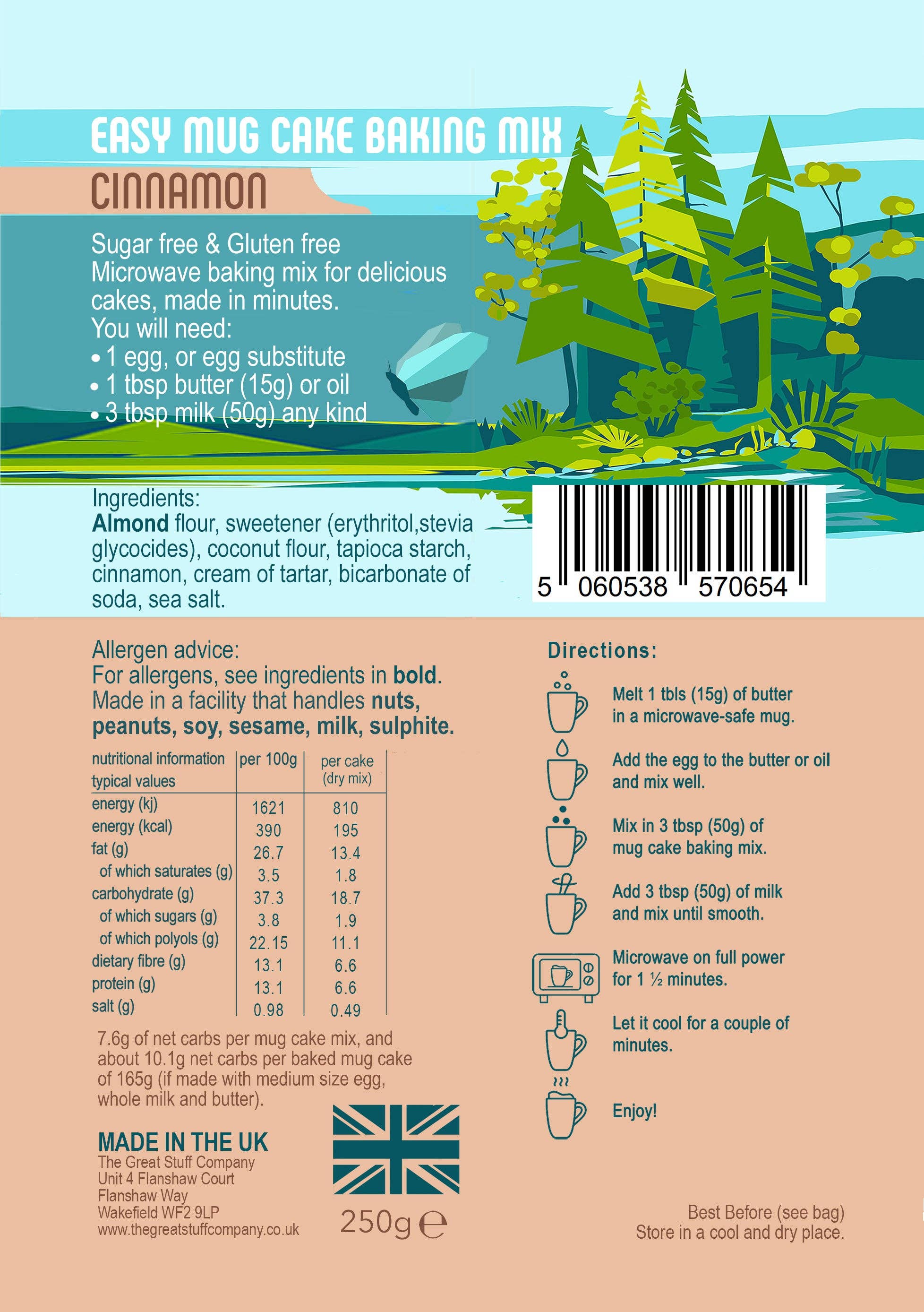 The Great Stuff Company Ltd. - Wholesale Cake Mix - New Gift Box Keto Mug Cakes Baking Mix - 4 Flavours, makes 16 Mug Cakes2