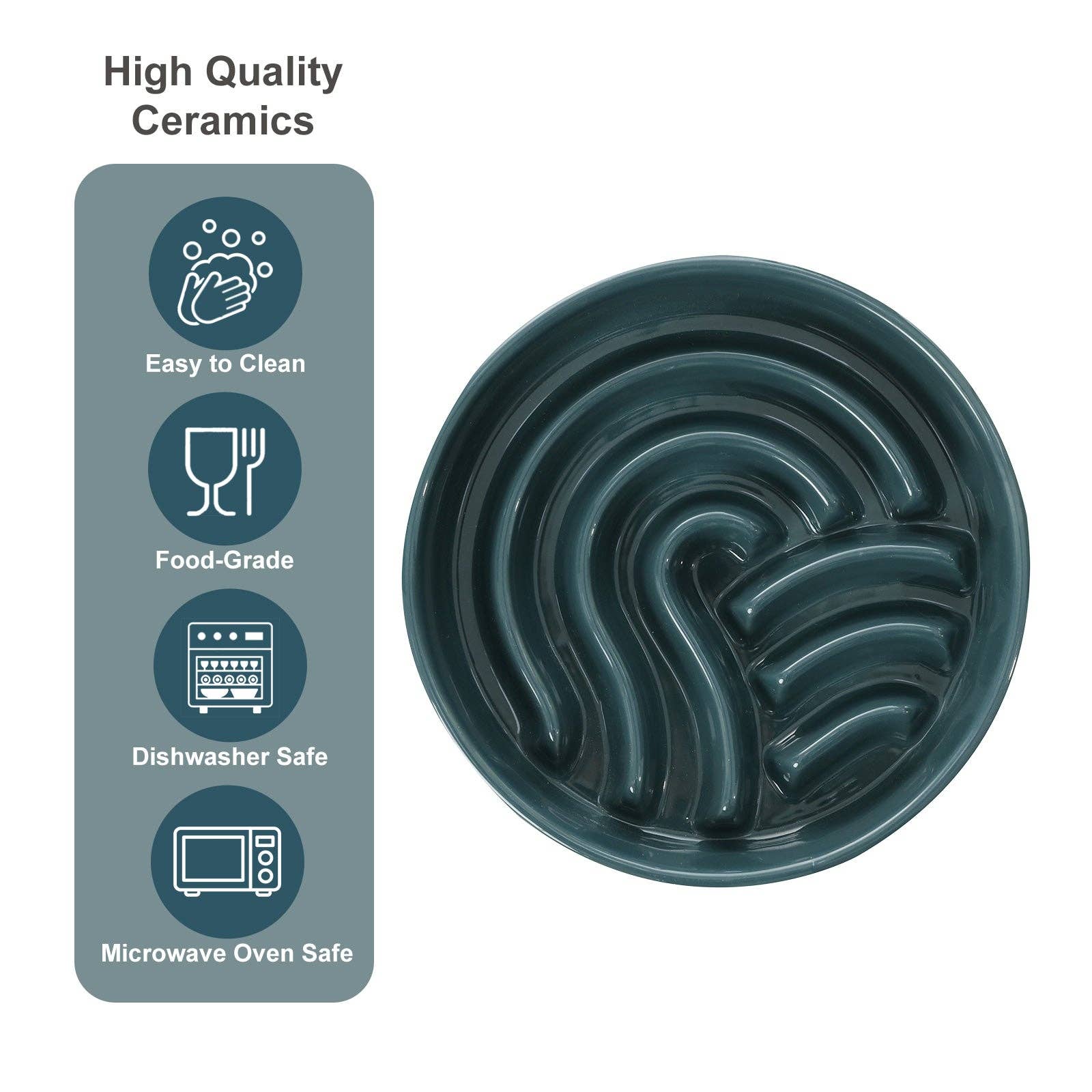 PEHOM – Engroshandel Madskål - Kat/hund – [Wave] langsomspisende hundeskåle - pink / beige / orange10