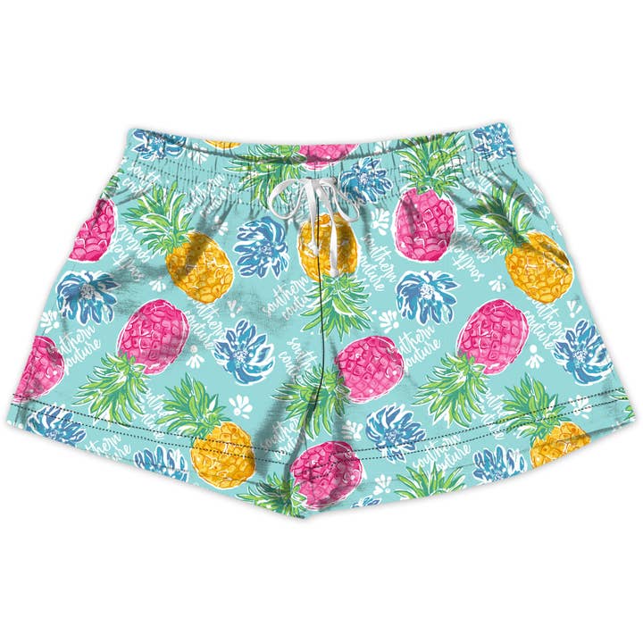 SC Lounge-Shorts - Tropische Ananas für den Großhandel von Southern Couture