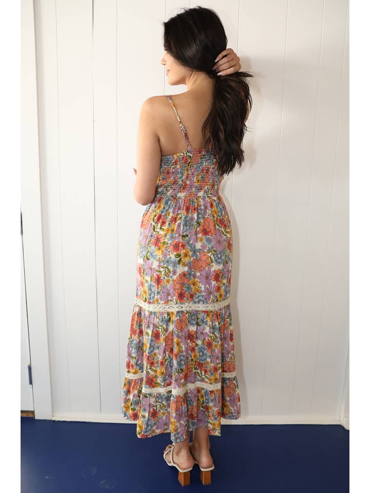 ANGIE - Wholesale Dress - Women's - F4F48-A855 V NECK TWIST FRONT CUT OUT MAXI WITH LACE3