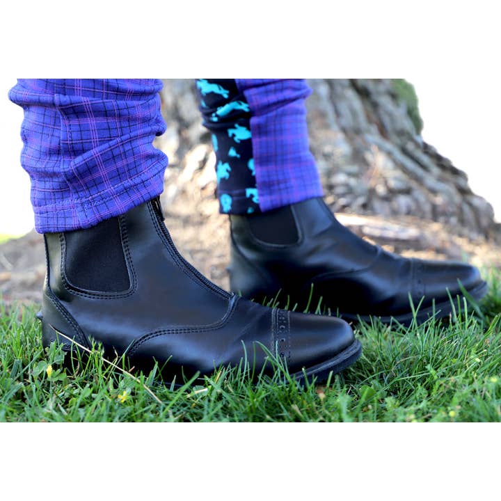 Grewal Equestrian - Wholesale Boots - Kids - Children's Zip Up Synthetic Paddock Boots1