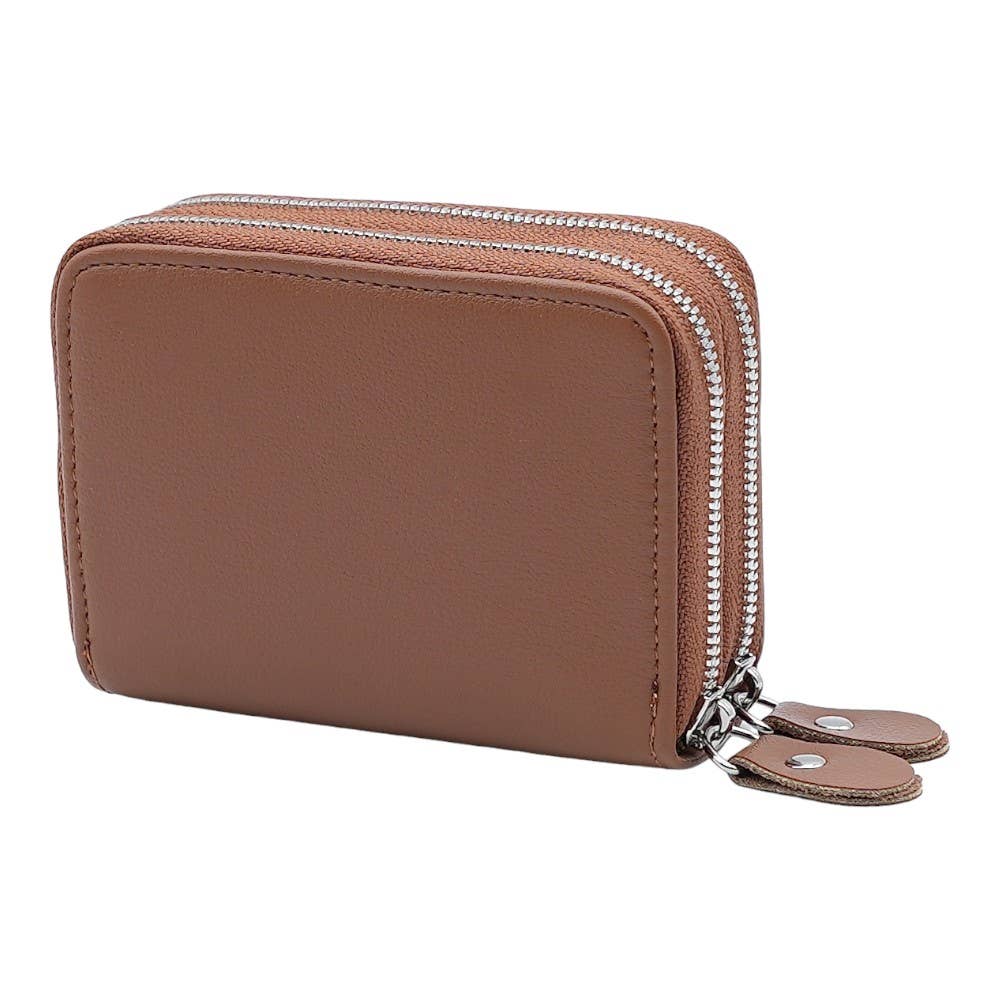 American Leather Goods - Wholesale Wallet - Women's - Leather Credit Card Holder with Zipper, Wallet for Women36