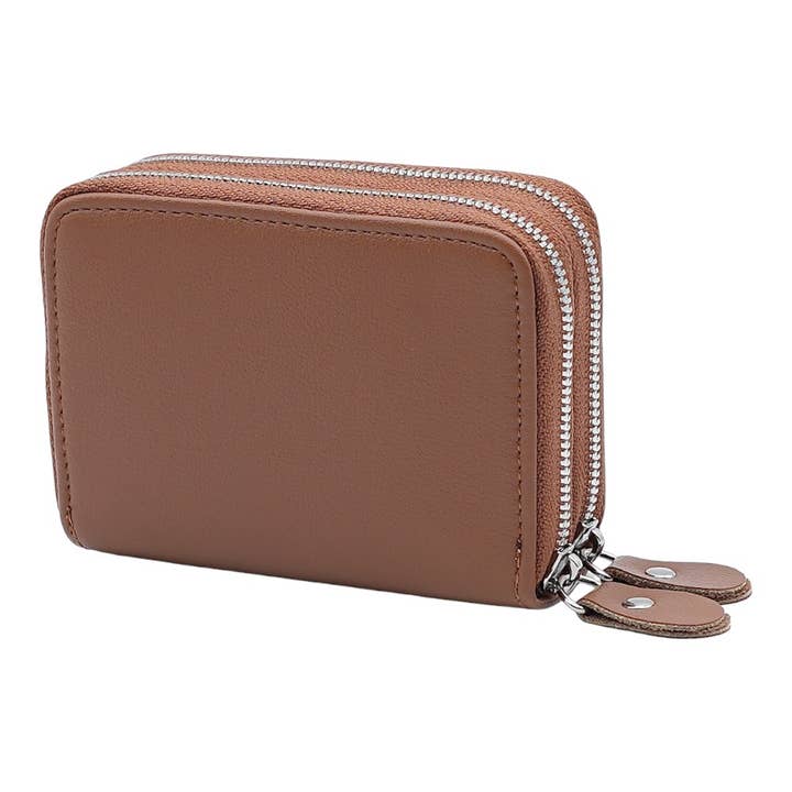 American Leather Goods - Wholesale Wallet - Women's - Leather Credit Card Holder with Zipper, Wallet for Women36