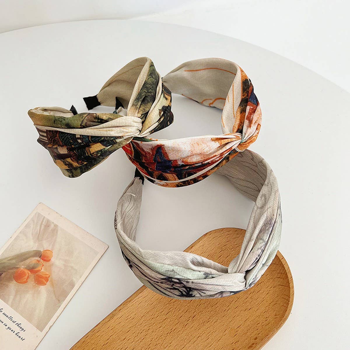 ACCITY - Wholesale Fashion Headband - Women's - RETRO OIL PAINTING WIDE BORDER VERSATILEHEADBANDS_CWAHA073295