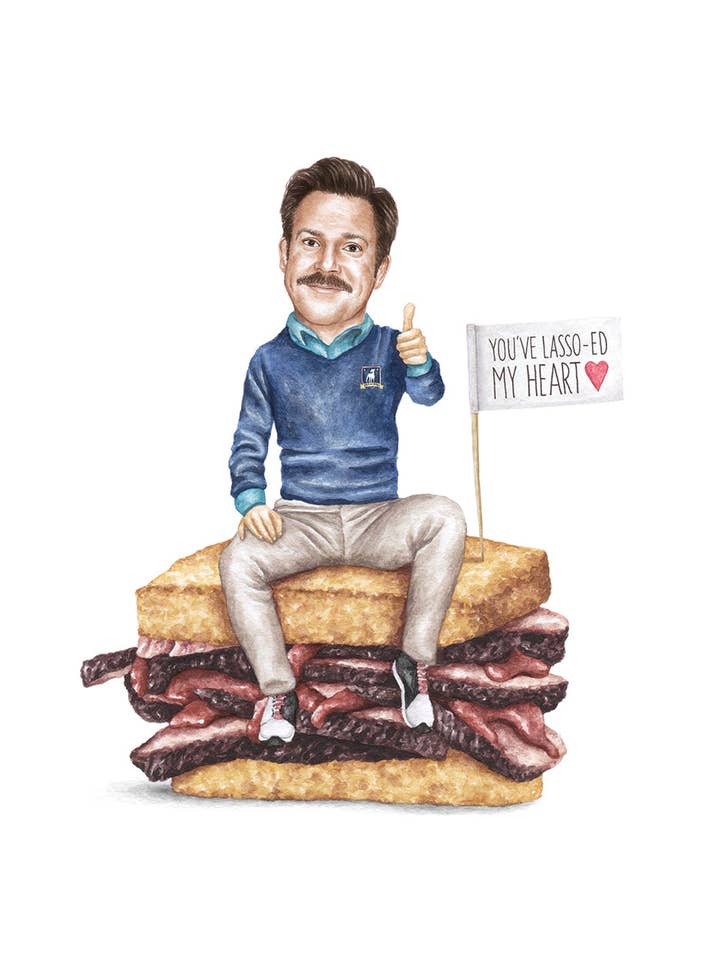 Ted Lasso - Stampa ad acquerello per la vendita all'ingrosso da parte di Celebs on Sandwiches