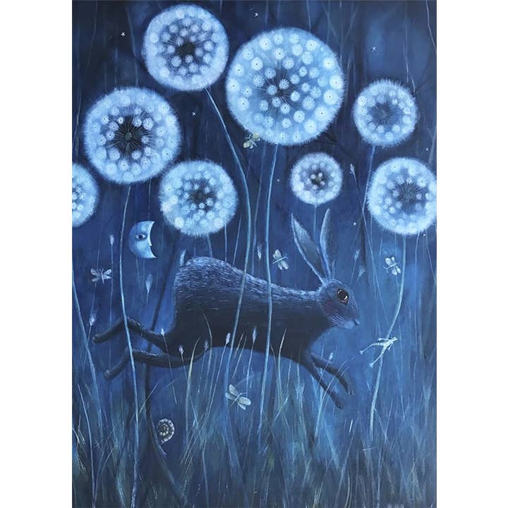 Greeting Card Rabbit in the Grass for wholesale by Natural Partners Limited